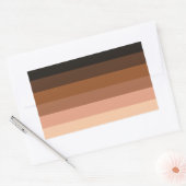 アンチ人種差別BIPOCプライド国旗 長方形シール (封筒)