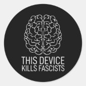 アンチ人種差別Fckナチスこのデバイスのファシスト ラウンドシール (正面)