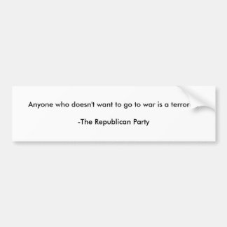 アンチ共和党のバンパーステッカー バンパーステッカー