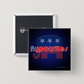 アンチ共和党の偽善者広場ボタン 缶バッジ (正面&裏面)