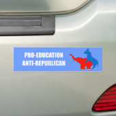 アンチ共和党親教育 バンパーステッカー (車上)