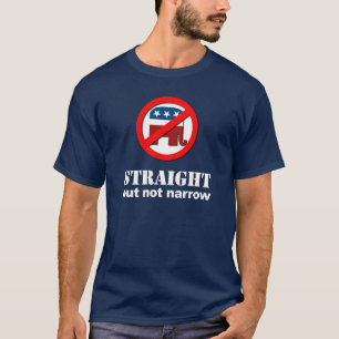 アンチ共和党-まっすぐにしかしない狭いところ Tシャツ