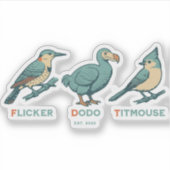アンチ切り株の鳥ドードフリッカタイトマウス シール (正面)