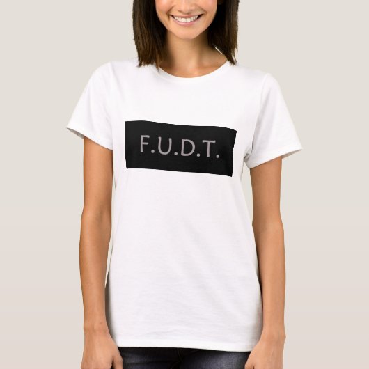 アンチ切札のロゴ- F.U.D.T. -ドナルド・トランプ無し- T Tシャツ (正面)