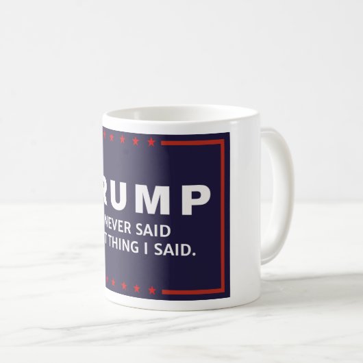 アンチ切札は決してそのキャンペーンロゴのマグを言いませんでした コーヒーマグカップ (正面右)