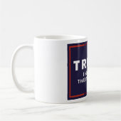 アンチ切札は決してそのキャンペーンロゴのマグを言いませんでした コーヒーマグカップ (左)