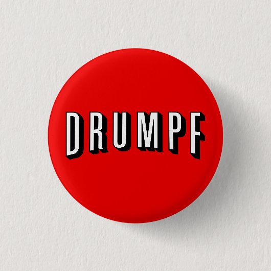 アンチ切札ボタン: "DRUMPF " 缶バッジ (正面)