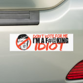 アンチ切札-私によってが馬鹿である私のために投票しないで下さい- .png バンパーステッカー (車上)