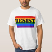 アンチ切札LGBTQは抵抗します Tシャツ (正面)