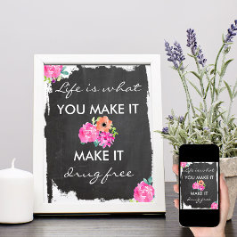 アンチ剤の黒板およびフローラ認識度 ポスター