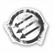 アンチ動揺してファシストの鉄前線 シール (正面)