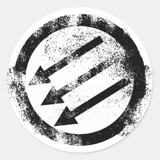 アンチ動揺してファシストの鉄前線 ラウンドシール (正面)