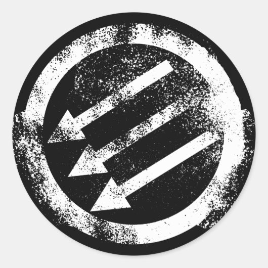 アンチ動揺してファシストの鉄前線 ラウンドシール (正面)