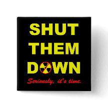 アンチ原子力のスローガンPinbackの下のそれら締められる