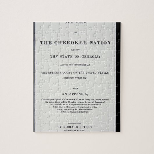 アンチ取り外し地域、応答のチェロキー国家によって、 ジグソーパズル (縦)