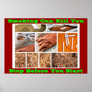 アンチ喫煙ポスターonグリーン ポスター