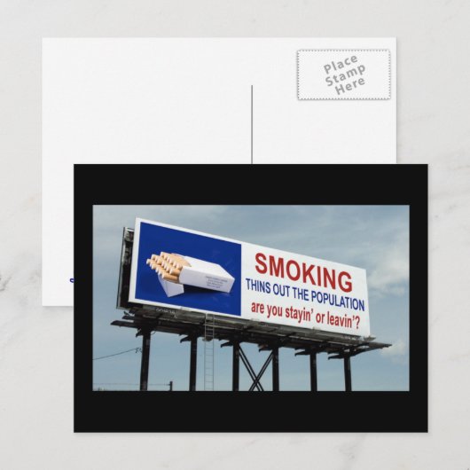 アンチ喫煙- ポストカード (正面/裏面)