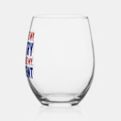 アンチ大統領ではなく愛国的なトランプ ステムなしワイングラス (左)