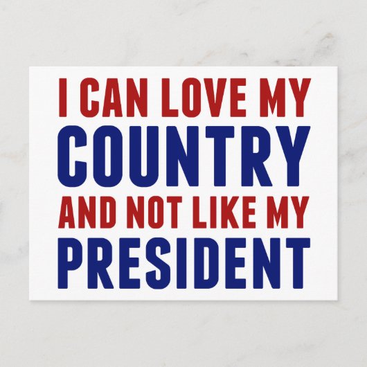 アンチ大統領ではなく愛国的なトランプ ポストカード (正面)