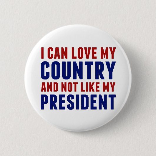 アンチ大統領ではなく愛国的なトランプ 缶バッジ (正面)