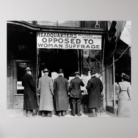 アンチ女性参政権グループ， 1911 ポスター (正面)