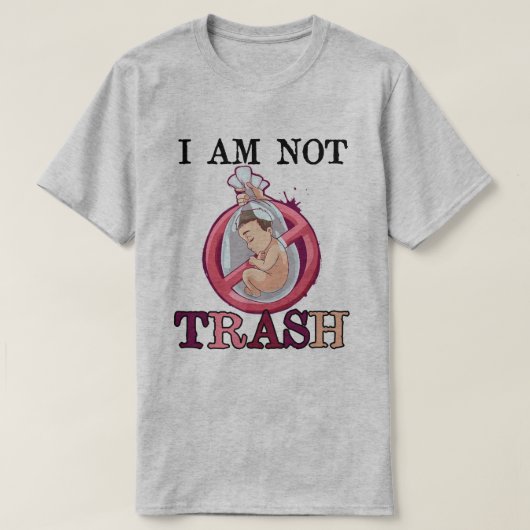 アンチ妊娠中絶のストップ人生 Tシャツ (デザイン正面)