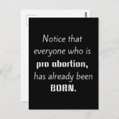 アンチ妊娠中絶宣言クリスチャン ポストカード (正面/裏面)