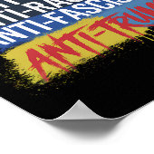 アンチ嫌い嘘の人種差別ファシズム抵抗トランプ ポスター (角)