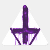 アンチ宗教アンチイルミナティiPhoneケース 三角形シール (正面)