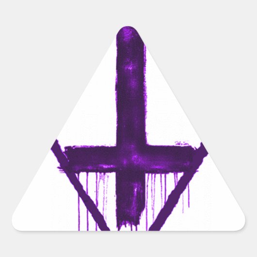 アンチ宗教アンチイルミナティiPhoneケース 三角形シール (正面)
