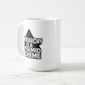 アンチ家父長制ピラミッド法 コーヒーマグカップ (正面左)