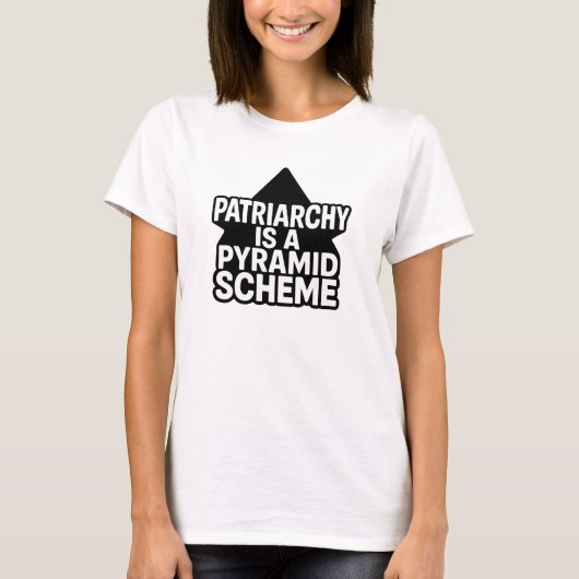 アンチ家父長制ピラミッド法 Tシャツ (正面)