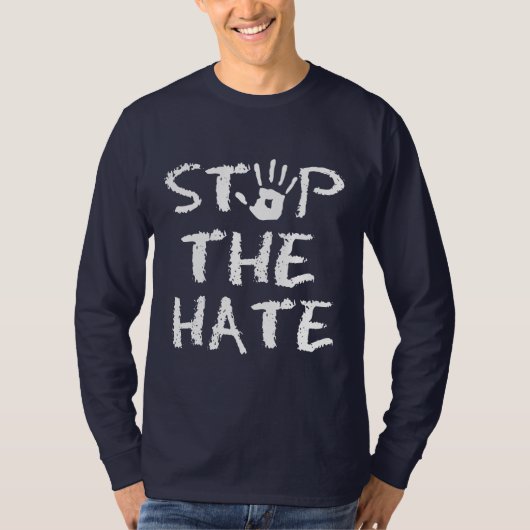 アンチ差別による人種差別と嫌ストップ嫌憎 Tシャツ (正面)
