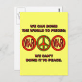 アンチ戦争スローガン ポストカード (正面/裏面)