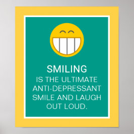 アンチ抑やる気を起こさせる圧微笑引用文 ポスター