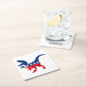 アンチ政治愛国的Tレックス スクエアペーパーコースター (インサイチュ)