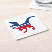 アンチ政治愛国的Tレックス スクエアペーパーコースター (アングル)