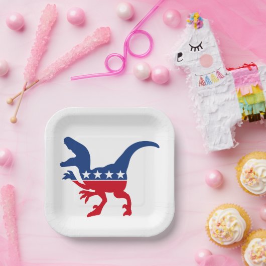アンチ政治愛国的Tレックス ペーパープレート (パーティー)