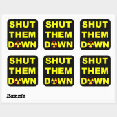 アンチ核スローガンのシールを閉じる スクエアシール (シート)