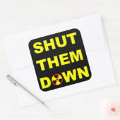 アンチ核スローガンのシールを閉じる スクエアシール (封筒)