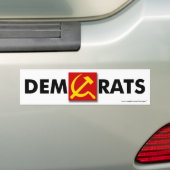 アンチ民主党員「DemRats」バンパーステッカー バンパーステッカー (車上)