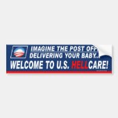 アンチ民主党議員「ヘルケアへようこそ!」 バンパーステッカー (正面)