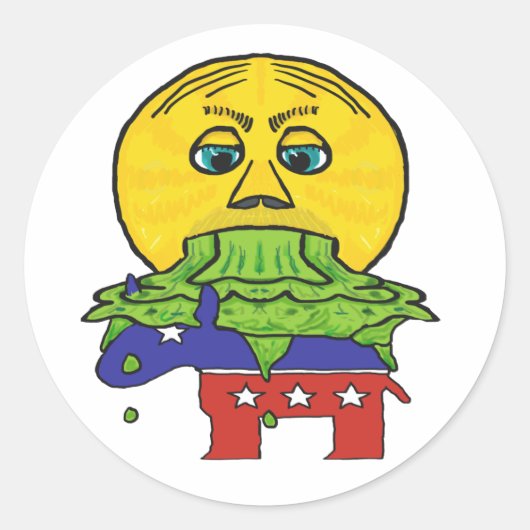 アンチ民主党 ラウンドシール (正面)