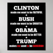 アンチ無扶養家族のためのトランプ政治的ティー ポスター (正面)