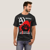 アンチ独裁主義的なアンチ資本家のメーデーのTシャツ Tシャツ (正面フル)
