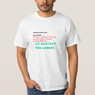 アンチ環境のTシャツ、親汚染 Tシャツ