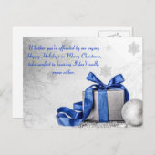 アンチ的に正しいクリスマススノーフレーク シーズンポストカード (正面/裏面)