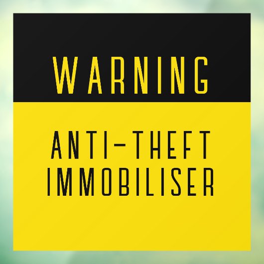 アンチ盗難用固定化器保安標識カーボートトラック ウィンドウサイン (シート3)