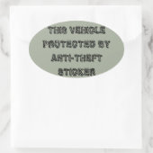 アンチ盗難証明書 楕円形シール (バッグ)