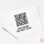 アンチ監視アーマー – マルウェ警告ア スクエアシール (封筒)